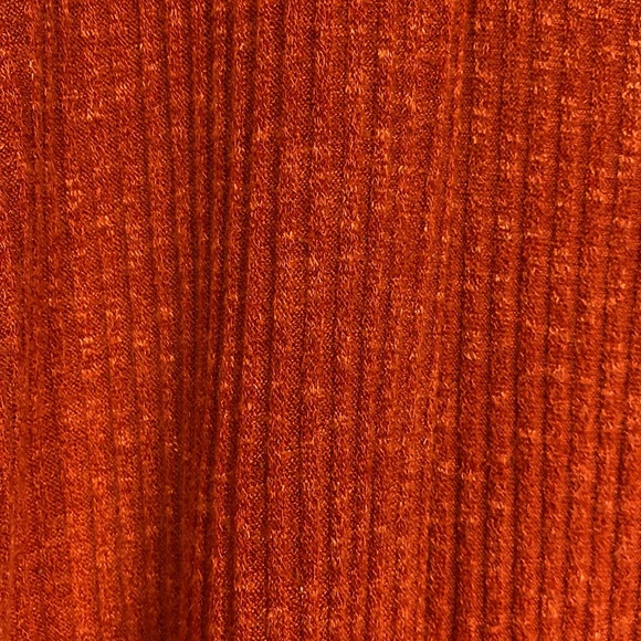 Open Cardigan Sweater with faux suede look Pockets button accents sides - Picture 2 of 7